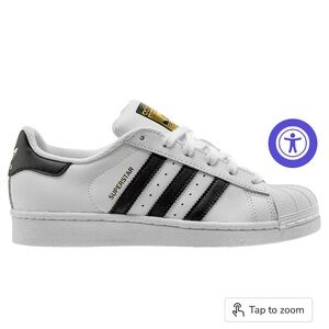 Adidas Kid's Originals Superstar Shoes - White / Black / Gold